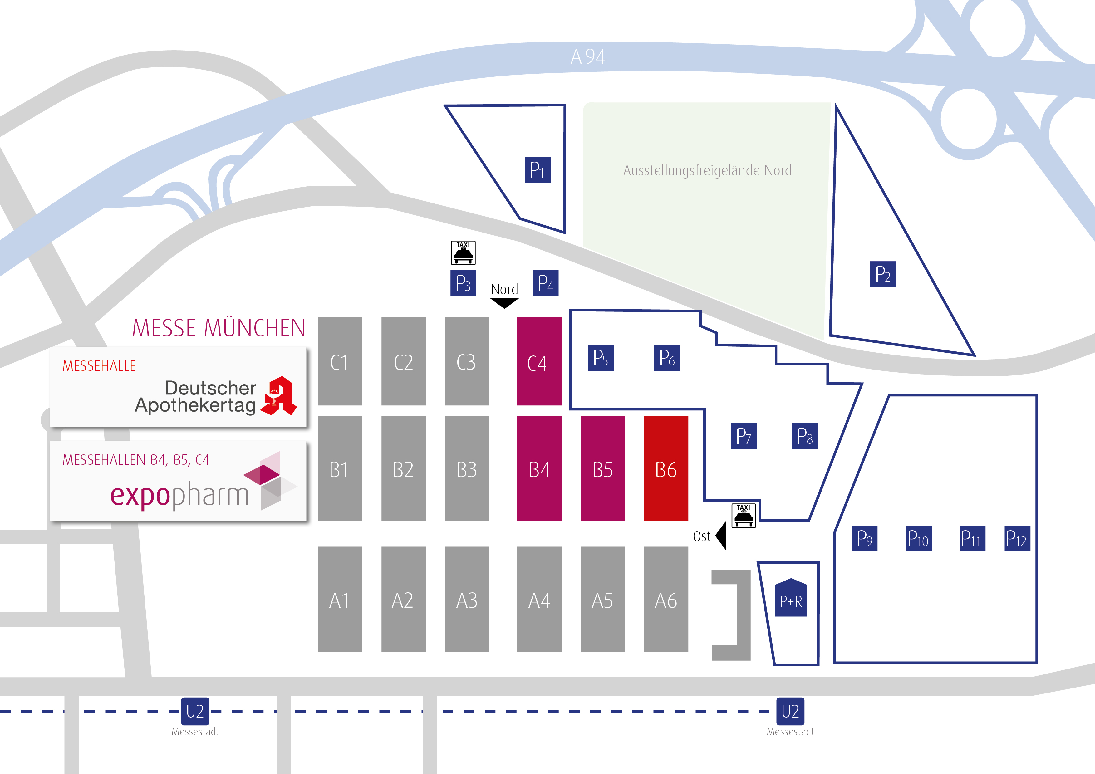 Hallenplan "ExpoPharm 2014" Messekompakt Fachmesse